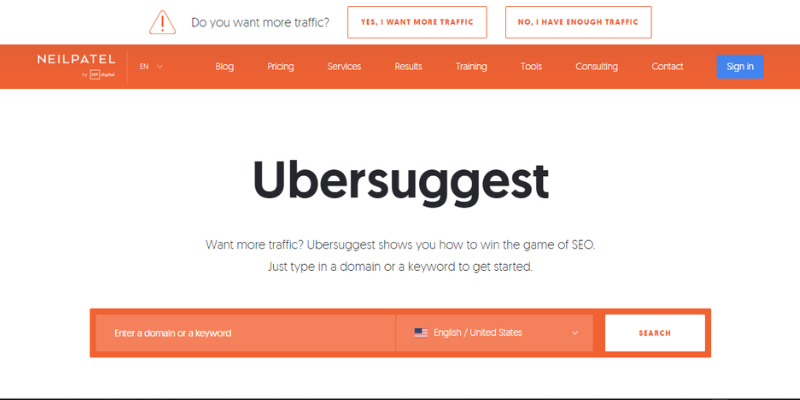 2. UberSuggest