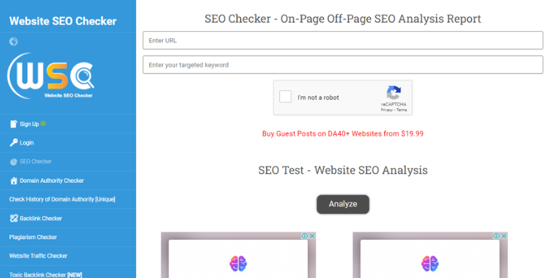 3. Website SEO Checker