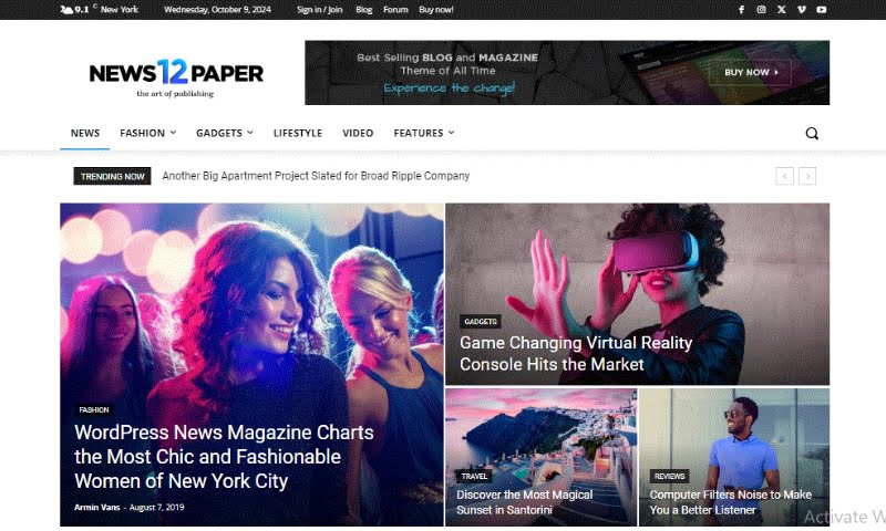 Best WordPress Themes for Blogs: Newspaper