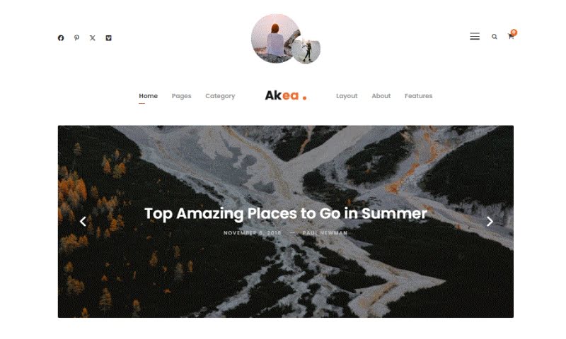 Best WordPress Themes for Blogs: Akea